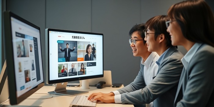 当社スタッフが実際に画面を見ながら確認している様子（イメージ）
